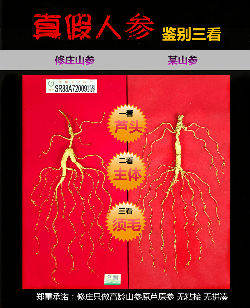 修庄长白山野生山参礼盒人参礼品批发礼品礼盒批发林下山参野生