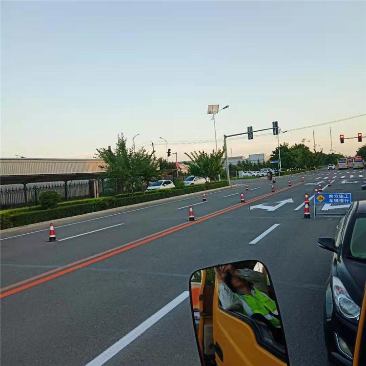 吉林手推热熔划线价格 道路地面文字划线施工厂家