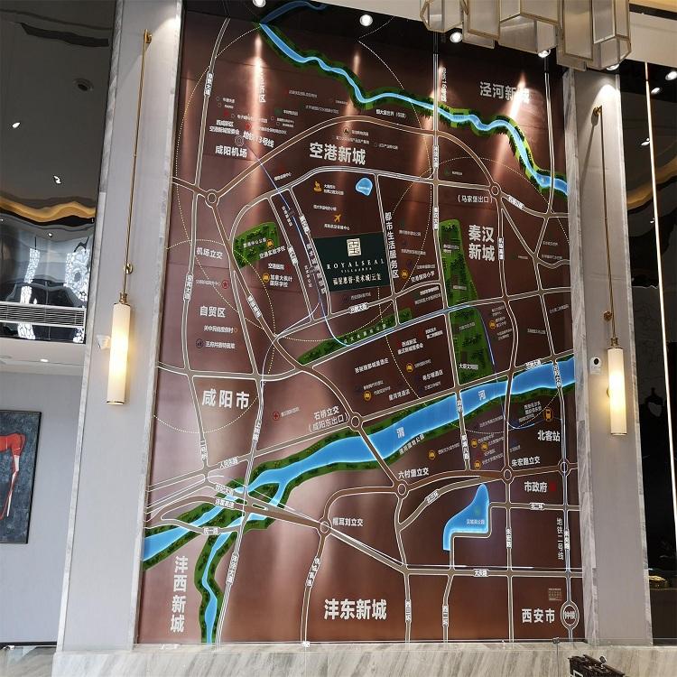 鼎信 区位沙盘模型 来图定制 售楼处模型 挂墙沙盘定制