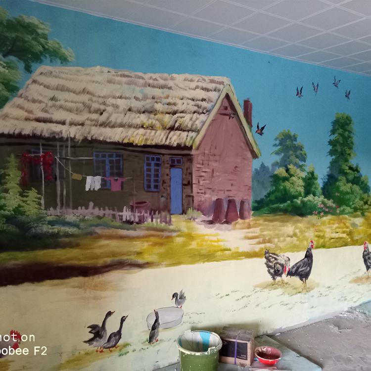 餐厅墙面手绘	基地出售	风之谷彩绘	长春餐厅墙面手绘厂家	质量可靠