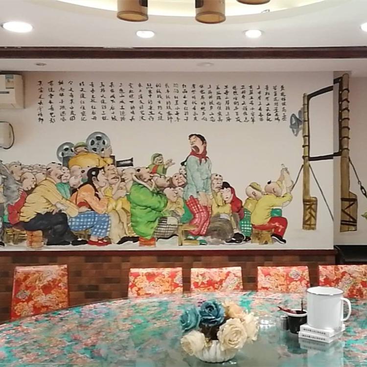 饭店墙面彩绘	公司报价	风之谷彩绘	长春饭店墙面彩绘厂家	品质优秀