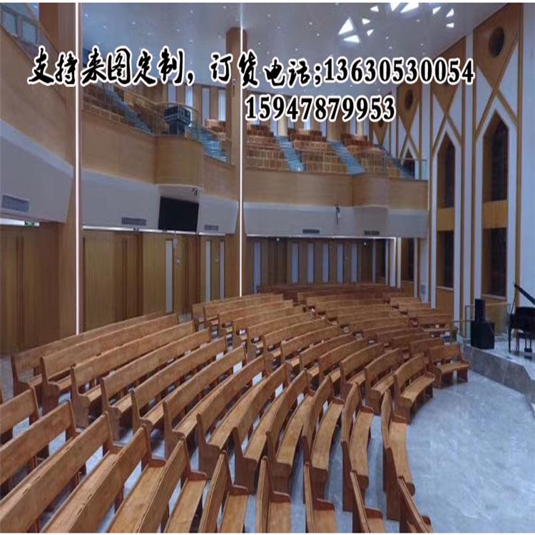 教堂实木长椅