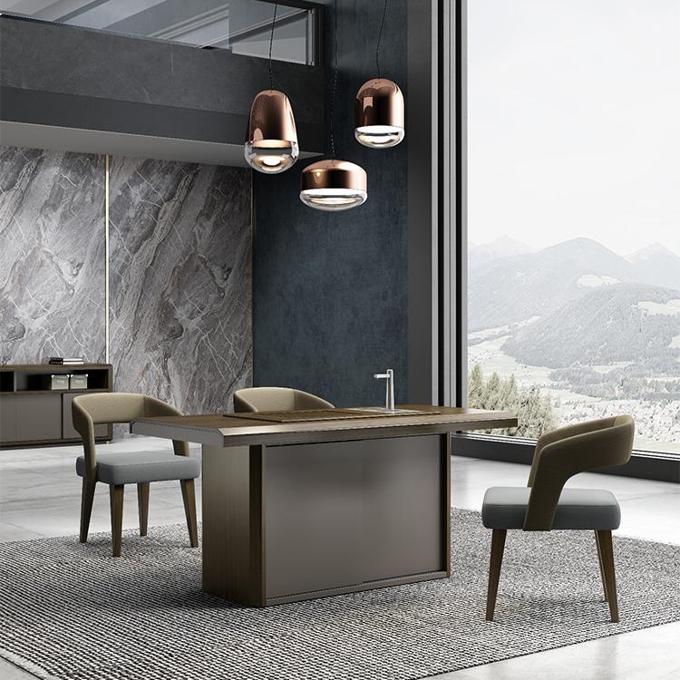 长春油漆材质办工桌厂家 小山纹胡桃 棕灰金属漆  长春办公家具厂家  沙发椅 皮椅规格齐全 