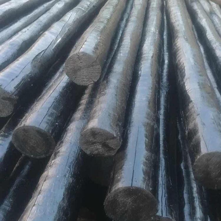 油炸木杆 大量供应 油木杆 6米 10个粗 油炸杆 通信木杆 防腐木杆 吉林油炸木杆厂家