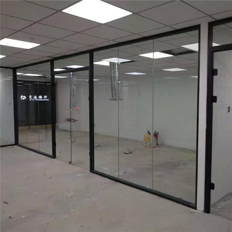 科沃隔墙 办公室磨砂玻璃隔断 高隔间安装工艺流程