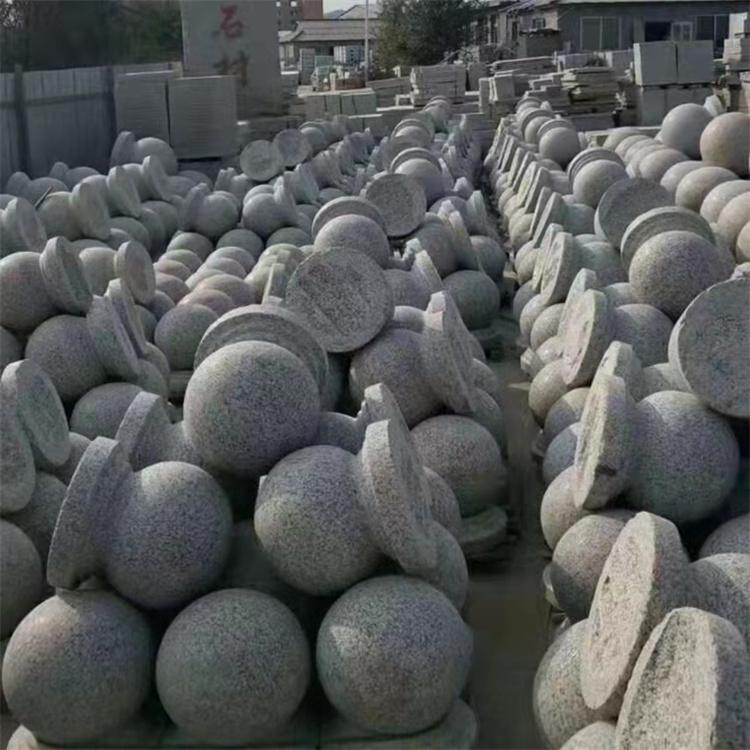 挡车石 花岗岩挡车石 圆形花岗岩路障球 界石 规格齐全