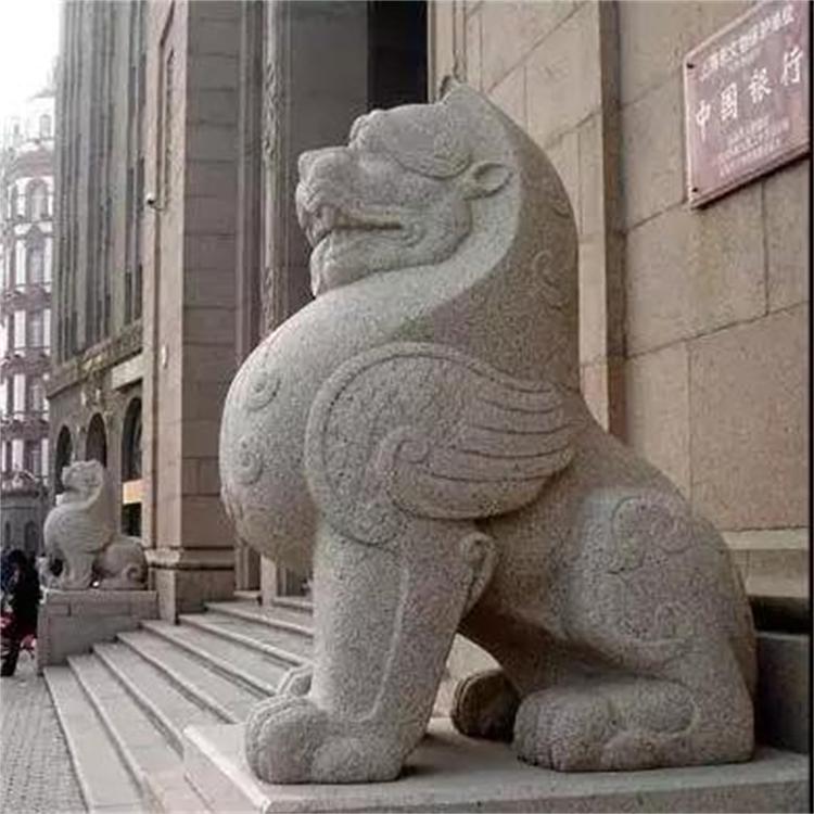 石狮子 半手工雕刻 外形美观 传统风格 造型简练 铭阳石材