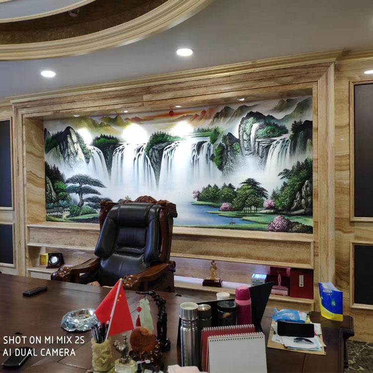 电视背景墙手绘  选择慕溢墙体手绘  室内背景墙装饰价格