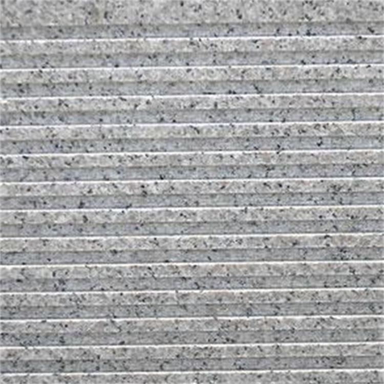 机刨石 盛泽石业 芝麻灰拉丝板石材 花岗岩划沟面