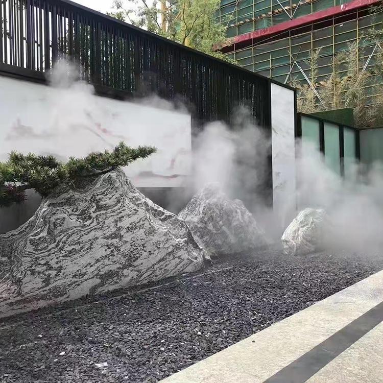 灰白泰山景观石 院内园林造景 刻字定制 发货快